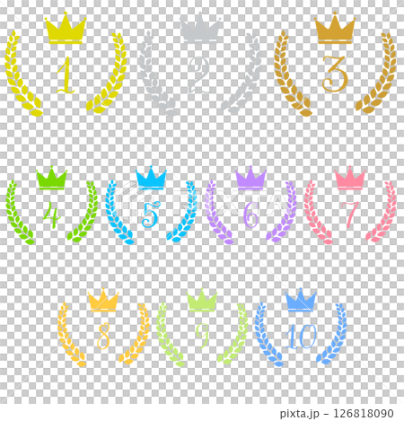 ランキング素材セット　月桂樹順位セット 126818090