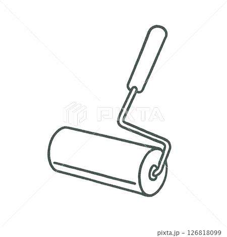 コロコロの線画イラスト、日用品、アイコン、素材、シンプル、背景なし コロコロの線画イラスト、日用品、アイコン、素材、シンプル、背景なし 126818099