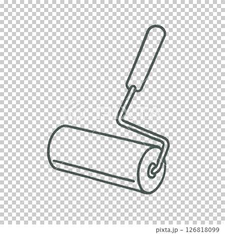 コロコロの線画イラスト、日用品、アイコン、素材、シンプル、背景なし コロコロの線画イラスト、日用品、アイコン、素材、シンプル、背景なし 126818099