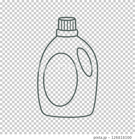 洗滌劑線描插畫,日用品,圖標,素材,簡潔,無背景 126818100