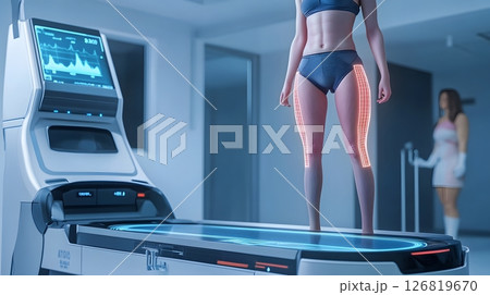 body fat scanning technology, detailed medical illustration, 3D effect body fat scanning technology, detailed medical illustration, 3D effect 126819670