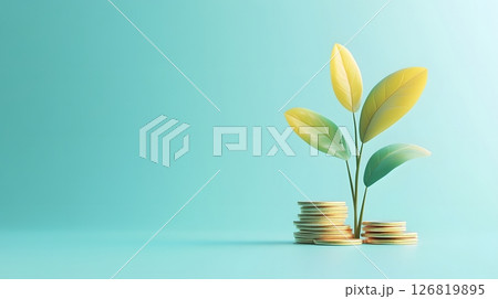 financial freedom message on background, minimalist style, financial freedom message on background, minimalist style, 126819895