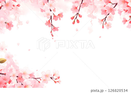 桜の背景素材 126820534