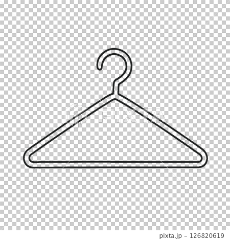 Hanger line drawing illustration, daily necessities, icon, material, simple, no background 126820619
