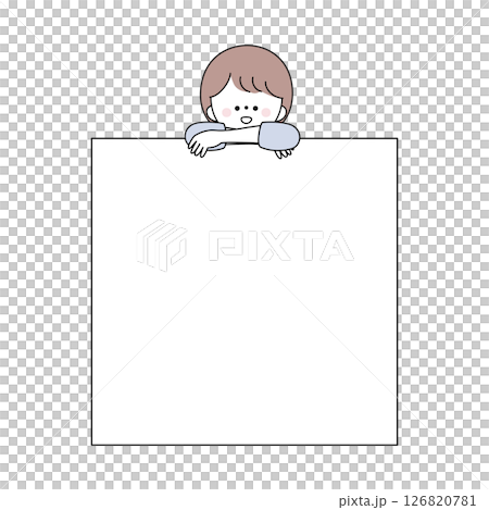 四角いフレームとスーツの女性のイラスト4 四角いフレームとスーツの女性のイラスト4 126820781