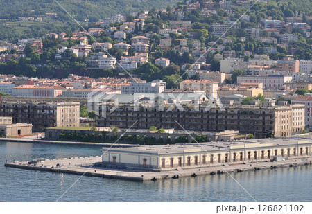 Trieste marina aerial view from from cruise ship. 126821102
