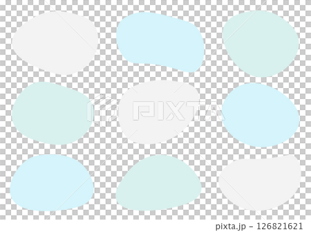 A set of winter colored frames in loose shapes 126821621