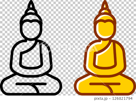 Buddha statue icon 126821794