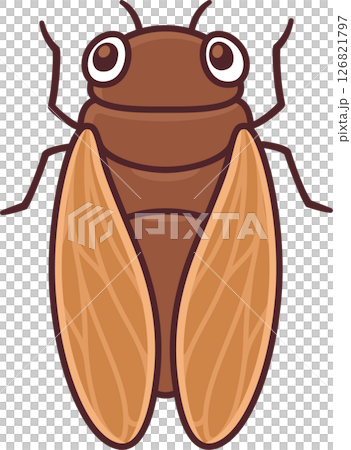 Cute cartoon cicada illustration Cute cartoon cicada illustration 126821797