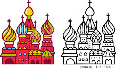Russia, Moscow Saint Basil cathedral. Russia, Moscow Saint Basil cathedral. 126821801