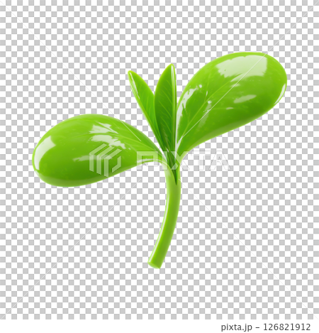 Vibrant Green Alfalfa Sprout Symbolizing New Beginnings and Healthy Growth 126821912