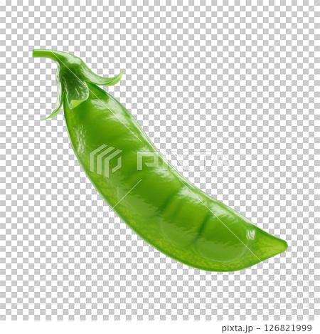 Vibrant Green Snap Pea Pod for Healthy Eating and Fresh Vegetable Concepts 126821999