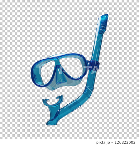 Blue Snorkeling Mask and Snorkel Set for Underwater Exploration 126822002