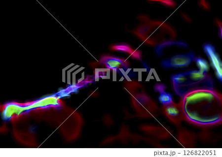 A sketched background of multicolored neon stripes similar to human bones. A sketched background of multicolored neon stripes similar to human bones. 126822051