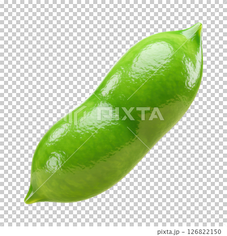 Single Fresh Green Pea for Healthy Eating and Cooking 126822150