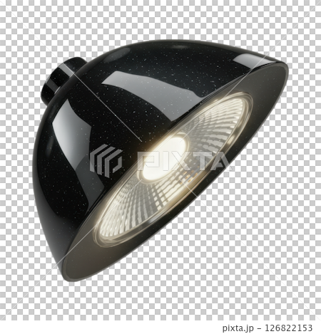 Contemporary Black Glossy Spotlight with Bright Light for Interior Design 126822153