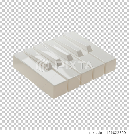 3D Render of Modern Synthesizer Keyboard Keys 126822260
