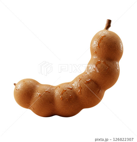 Fresh Ripe Tamarind Pod with Water Drops Fresh Ripe Tamarind Pod with Water Drops 126822307