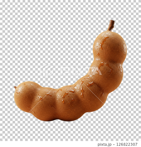 Fresh Ripe Tamarind Pod with Water Drops Fresh Ripe Tamarind Pod with Water Drops 126822307