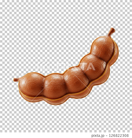 Vibrant 3D Tamarind Pod for Healthy Food and Tropical Cuisine 126822308
