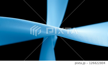 Macro ribbon photo shows geometric precision, balance, and subtle light. 126822804