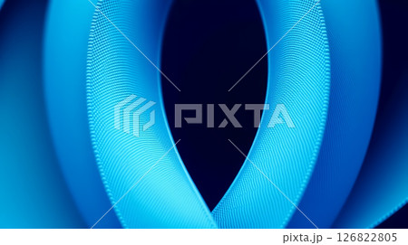 Macro ribbon image used to build a clean logo with organized symmetry. 126822805