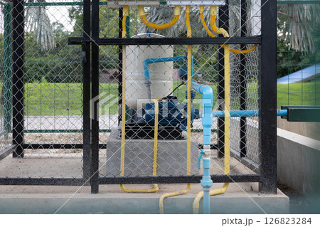 Water pump station at outdoor. 126823284
