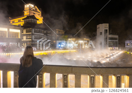 草津温泉 湯畑の夜景 草津温泉 湯畑の夜景 126824561
