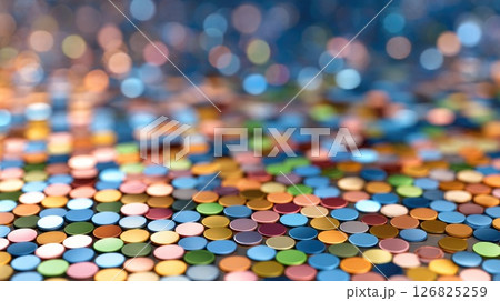 Colorful Round Confetti Close-Up 126825259