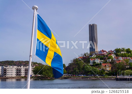 The tallest building in Scandinavia Karlatornet skycraper in Lindholmen, Gothenburg, Sweden, sunny day 126825518