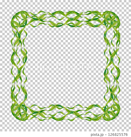 Elegant watercolor floral frame of swirl green vines, leaves on white background. Botanical illustration template. Hand painted border for wedding invitation, eco, stationery, spring decor, scrapbook Elegant watercolor floral frame of swirl green vines, leaves on white background. Botanical illustration template. Hand painted border for wedding invitation, eco, stationery, spring decor, scrapbook 126825576