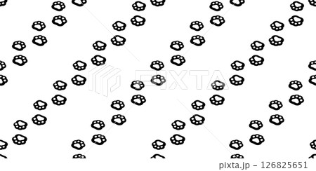 dog paw seamless pattern cat footprint walking pet vector puppy kitten cartoon doodle wallpaper tile background gift wrapping paper repeat striped scarf isolated illustration design 126825651