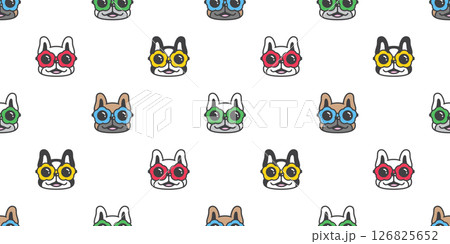 dog seamless pattern french bulldog flower sunglasses daisy vector puppy smiling face pet breed cartoon gift wrapping paper repeat wallpaper tile background doodle illustration isolated design dog seamless pattern french bulldog flower sunglasses daisy vector puppy smiling face pet breed cartoon gift wrapping paper repeat wallpaper tile background doodle illustration isolated design 126825652