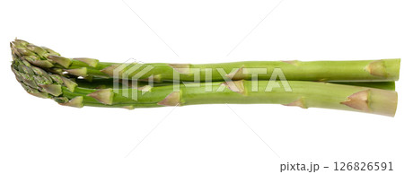 Fresh green asparagus, isolated on white background. 126826591