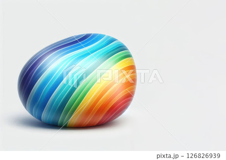Colorful abstract stone in rainbow hues. Space for text. 126826939