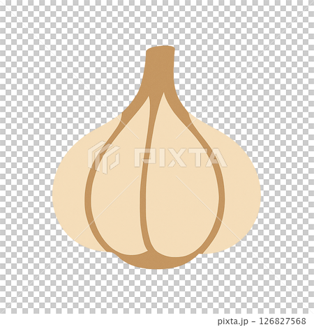 にんにくのシンプルなイラスト（ガーリック・香味野菜） 126827568