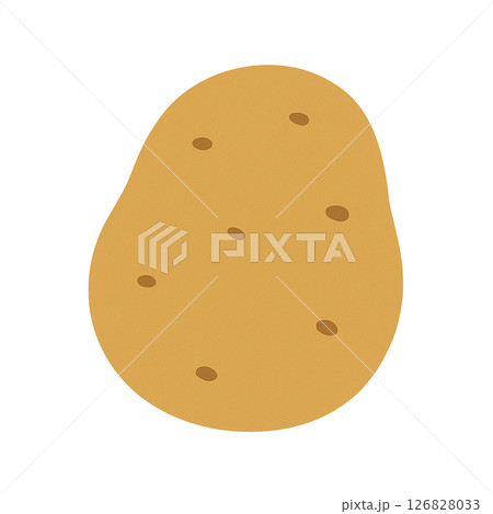 シンプルでかわいいじゃがいものフラットイラスト 126828033