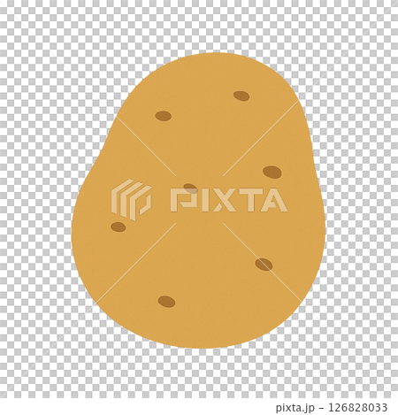 シンプルでかわいいじゃがいものフラットイラスト 126828033