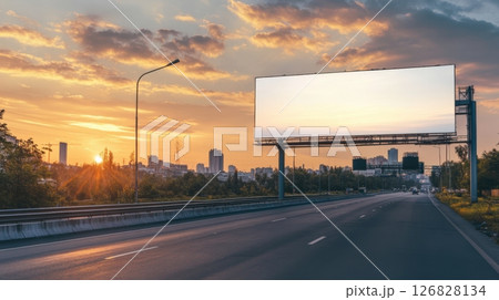 Billboard Construction in the city. An Advertising Mockup 126828134