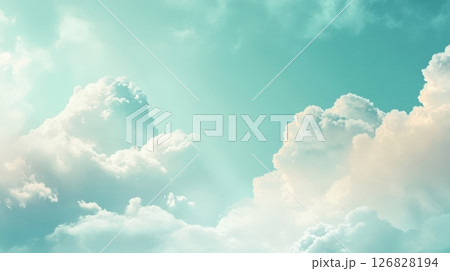 Soft Pastel Clouds Gently Fill The Sky 126828194