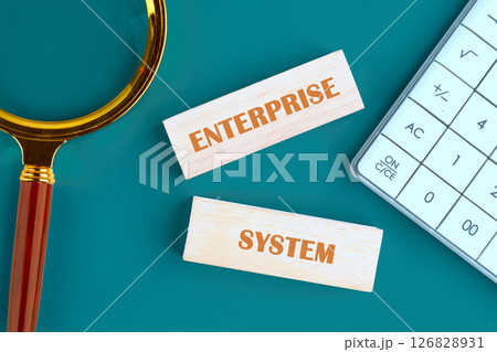 The conceptual phrase of the ENTERPRISE SYSTEM. Business concept. Internet and technology concept. The conceptual phrase of the ENTERPRISE SYSTEM. Business concept. Internet and technology concept. 126828931
