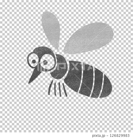 スタンプ風の蚊のイラスト 126829983