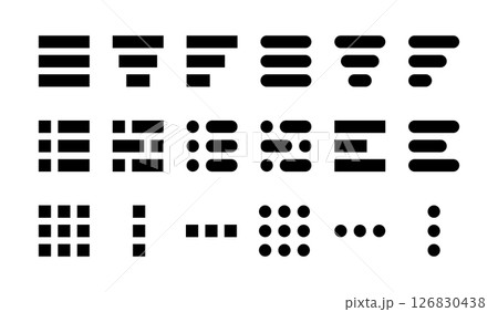 Set of hamburger menu icons for website navigation. Burger style web buttons isolated on white background. Mobile application interface dropdown elements. Vector graphic illustration 126830438