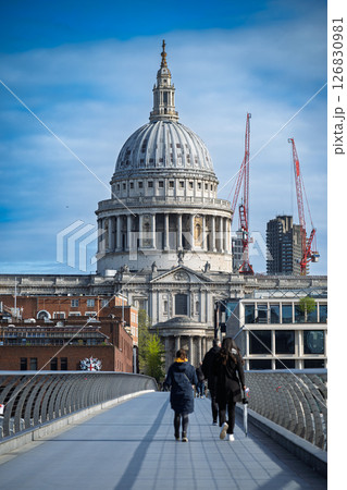 St. Paul Cathedral and Millennium Bridge St. Paul Cathedral and Millennium Bridge 126830981