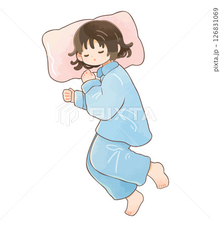 すやすや眠る若い女性　女の子 126831069