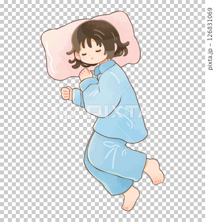 すやすや眠る若い女性　女の子 126831069