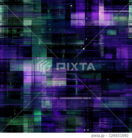 紫と緑のデジタルグリッチ抽象背景 紫と緑のデジタルグリッチ抽象背景 126831092