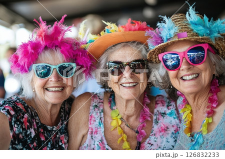 Fun celebration with friends outdoor party photography vibrant atmosphere close-up joyful memories 126832233