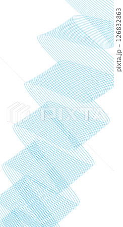 青　波　和柄　背景 126832863