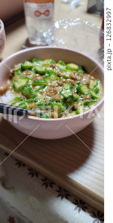 オクラ納豆ご飯 オクラ納豆ご飯 126832997